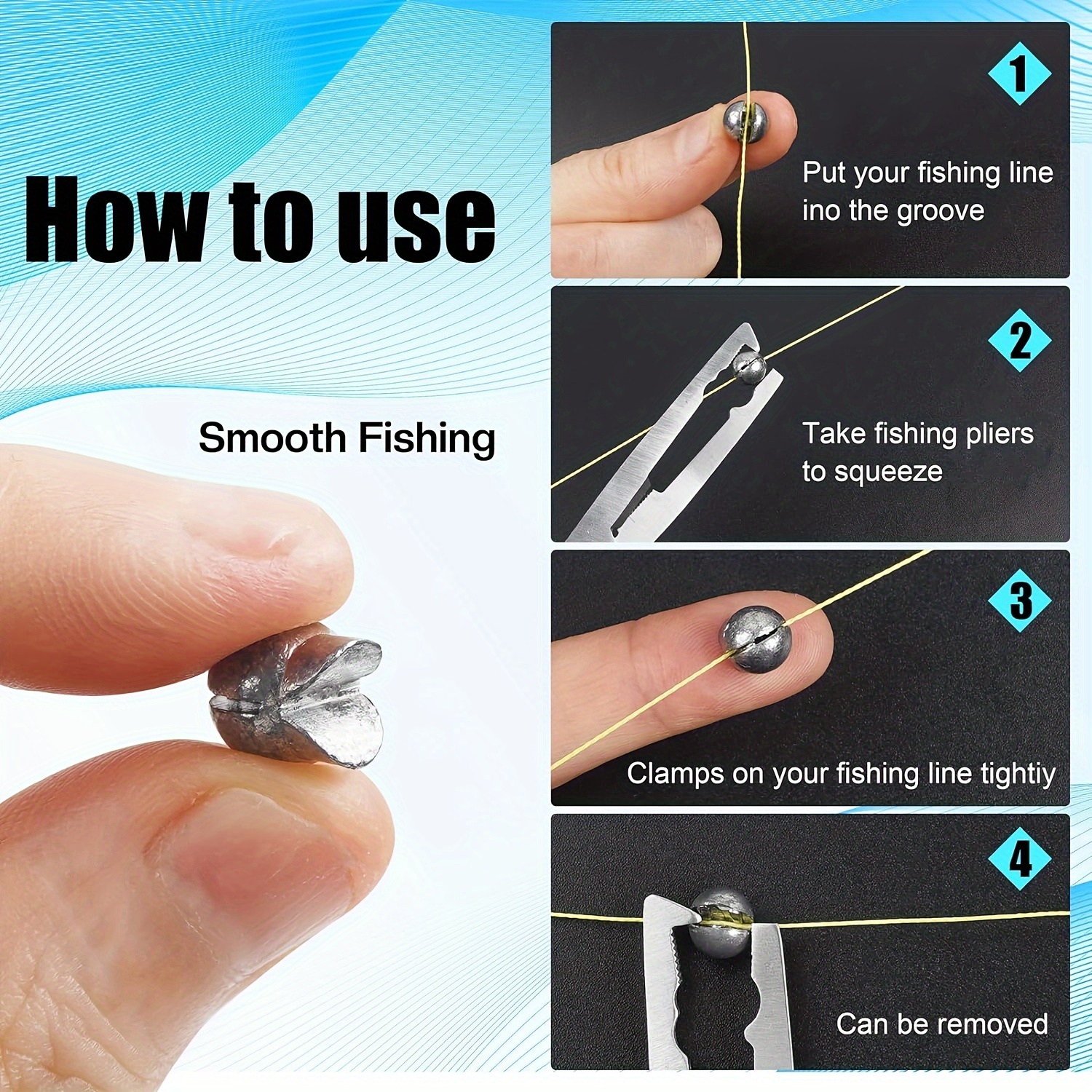 100pcs/box Fishing Weights Kit - Freshwater Fishing Kit recensione e prezzo