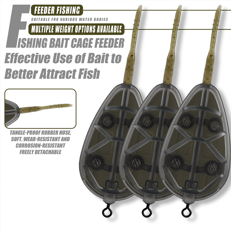 3PCS Heavy Duty Bait Cage Feed - Fishing Equipment Bait recensione e prezzo