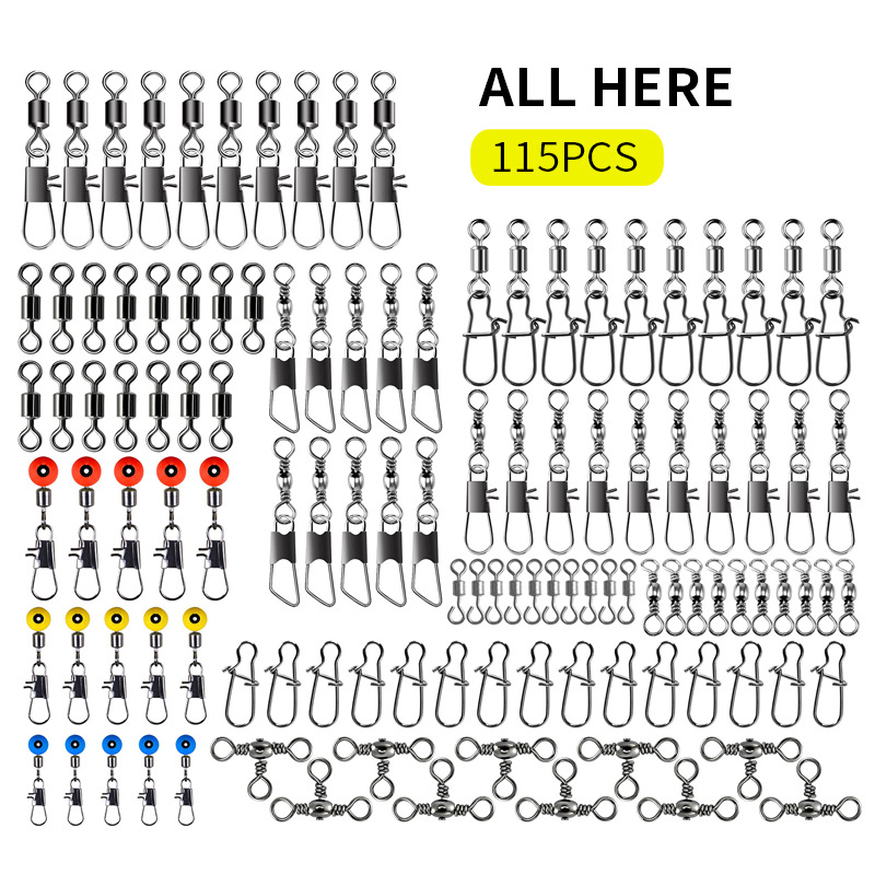 115pcs Fishing Swivel Connecto - Freshwater Fishing Kit recensione e prezzo